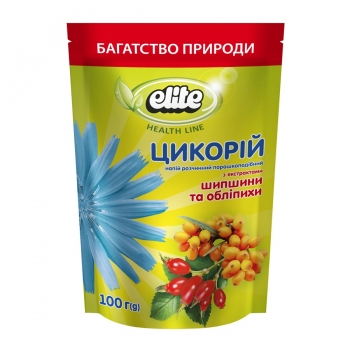 Купити Кавовий напій 100г Elite цикорій з екстрактами шипшини та обліпихи розчинний порошкоподібний у АТБ Market