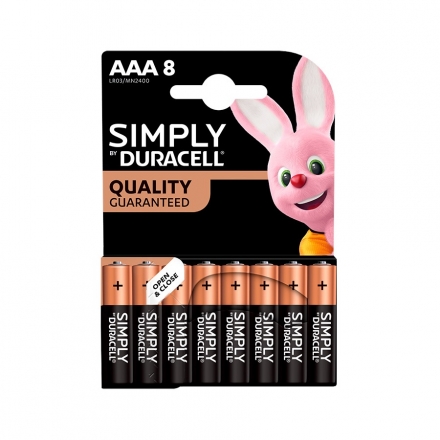Элемент питания Duracell DU SIMPLY AAА 8KP WE MON 8шт