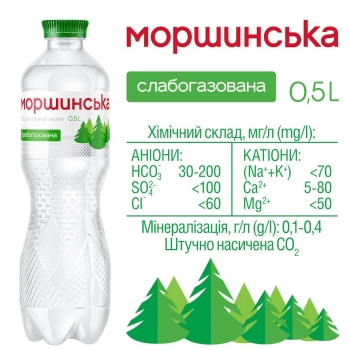 Купити Вода 0,5л Моршинська мінеральна слабогазована у АТБ Market