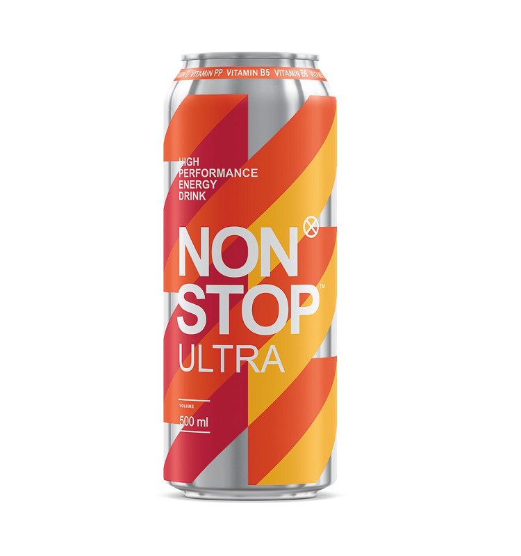 Напій 0,5 л NON STOP ULTRA безалкогольний енергетичний сильногазований ж/б