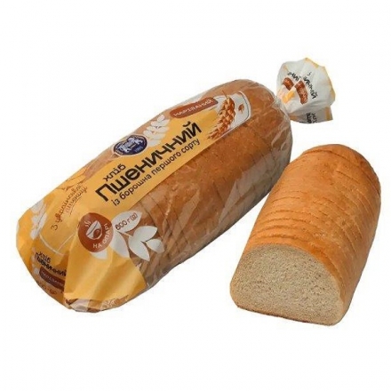 Хліб 0,6 кг Кулиничі пшеничний 1г под. нарізаний п/уп