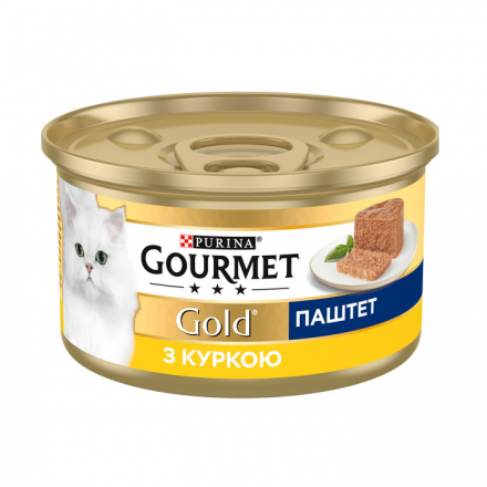 Корм 85 г Gourmet Gold консервы для кошек паштет с курицей