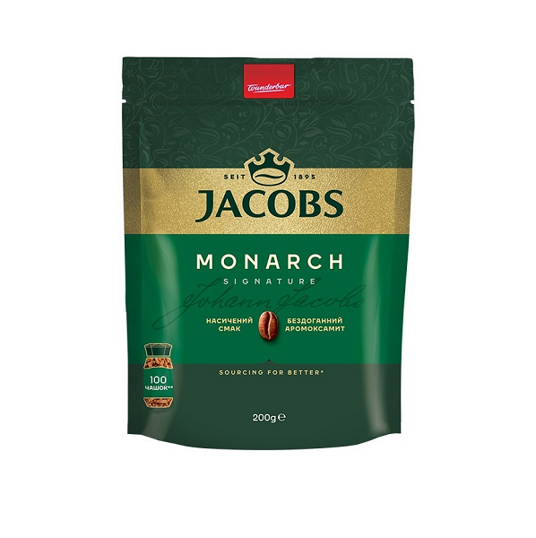 Кава 200г Jacobs Monarch розчинна сублімована купити в Києві та Україні ...