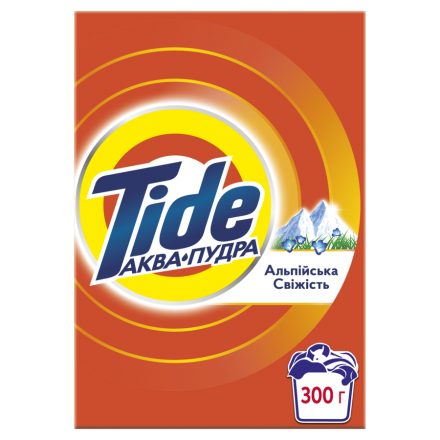 Засіб миючий синтетичний 300г Tide Aqua Puder Альпійська Свіжість к/уп