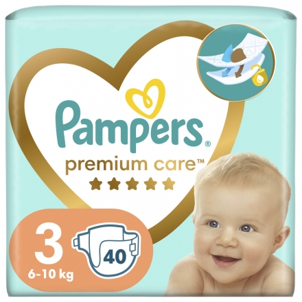 Детские подгузники 40шт Pampers Premium Care Midi (6-10кг)