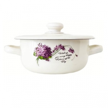 Купити Каcтpуля eмальована Idilia 1,5л, (підходить для індукційних поверхонь), деколі в асортименті у АТБ Market