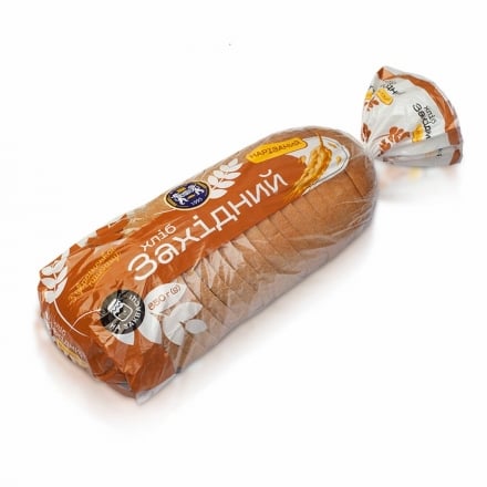 Хліб 0,65 кг Кулиничі Західний нарізаний ж/пш п/ет