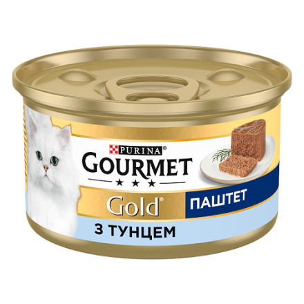 Корм 85 г Gourmet Gold консервы для кошек паштет с тунцом