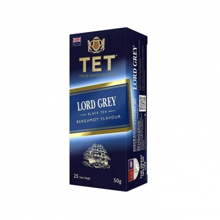 Чай (25 ф / п х 2 г) ТЕТ Лорд Грей черный с ароматом бергамота (ложка в подарок)