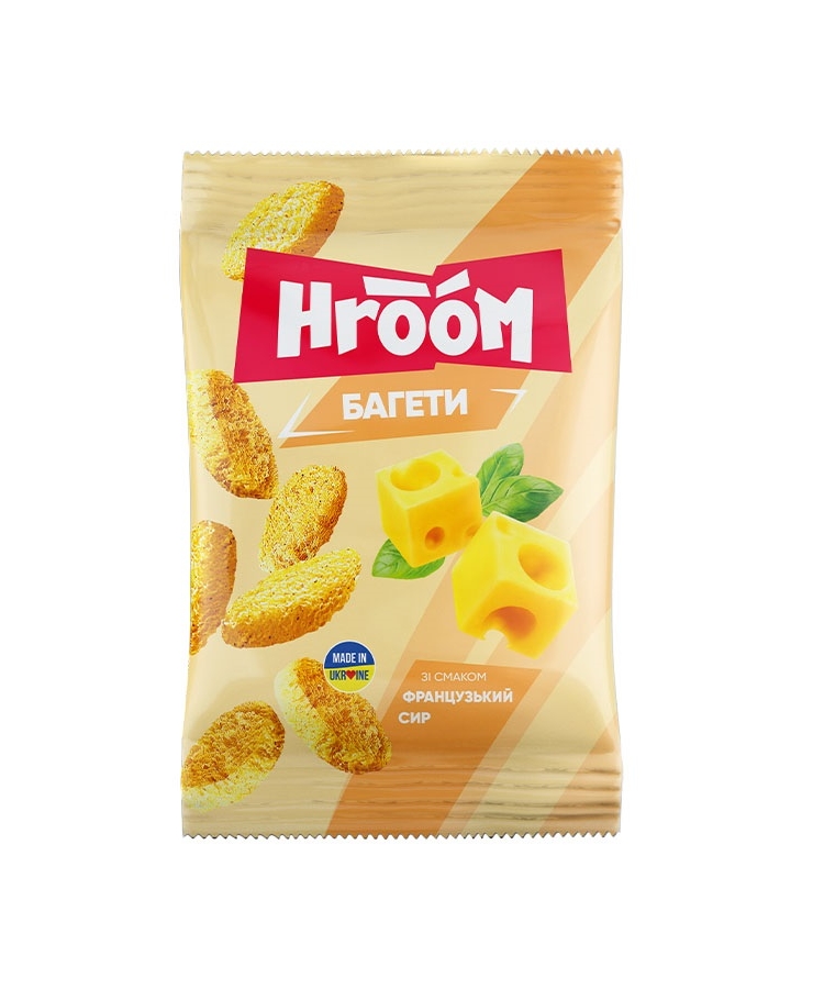 Сухарики 60 г HROOM багетні зі смаком Французький сир м/уп купити в ...