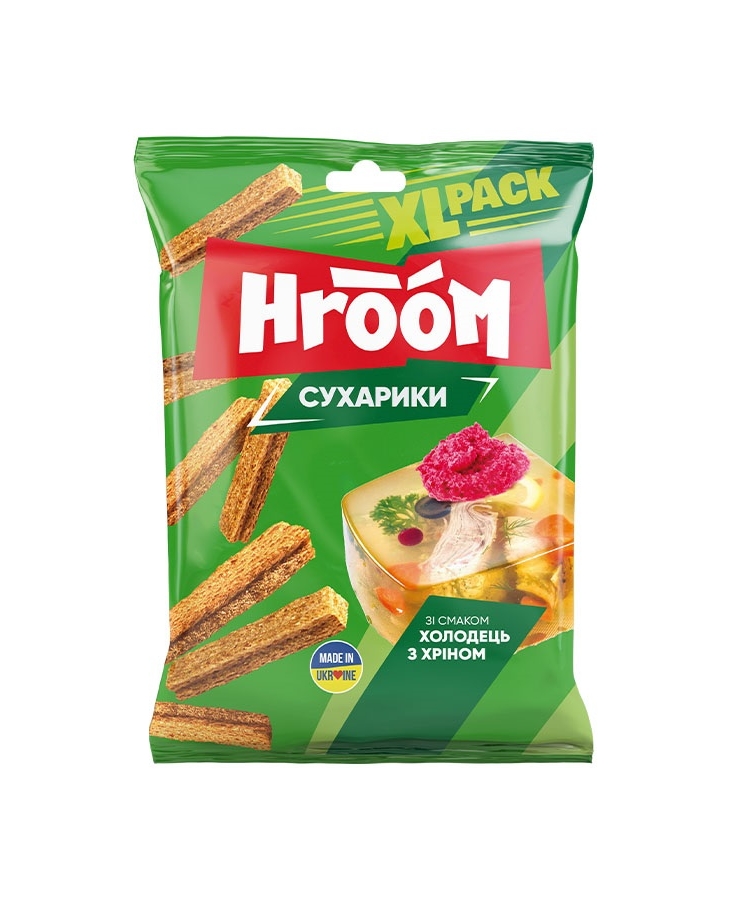 Сухарики 100 г HROOM житні зі смаком Холодець з хріном м/уп купити в ...