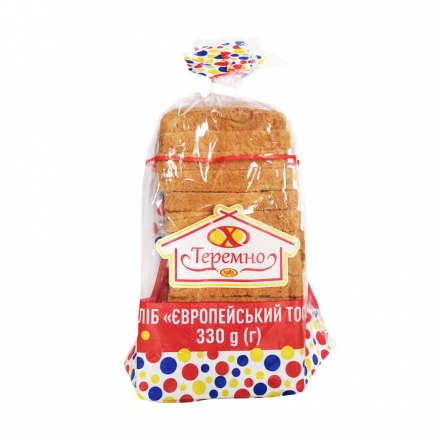 Хліб 330г Теремно Європейський тостовий нарізаний