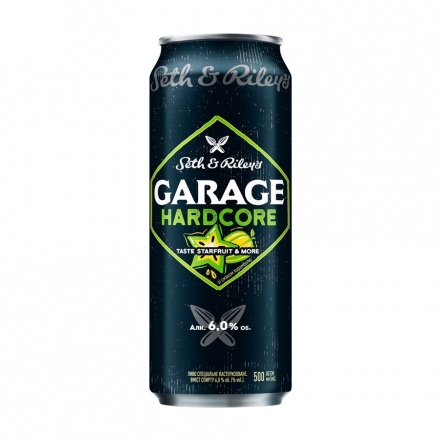 Пиво 0,5 л Garage Hardcore Seth & Riley's taste Starfruit & More спеціальне пастеризоване ж/б