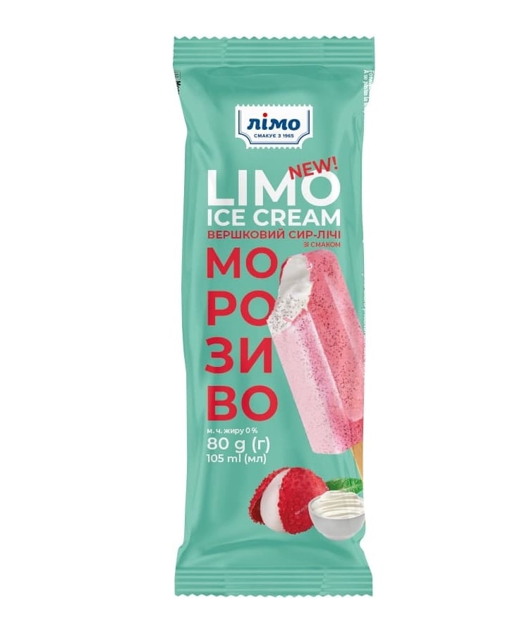 ➤ Морозиво 80 г LIMO ICE CREAM ескімо двошарове зі смаком