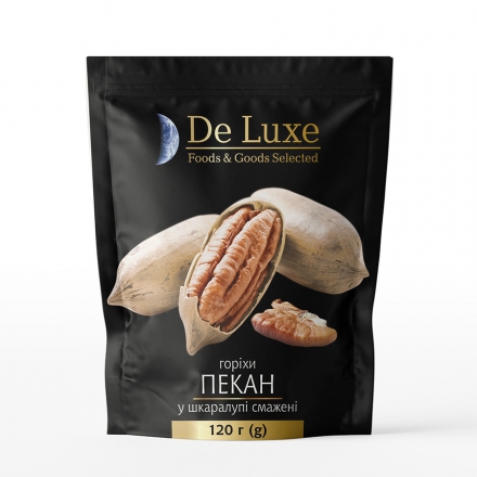 Горіх Пекан 120г De Luxe Foods&Goods Selected в кожурі смажений