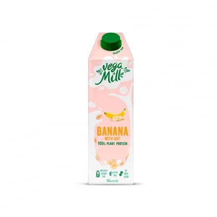 Напій 0,95 кг Vega Milk вівсяний з бананом 1,5% тетра-пак