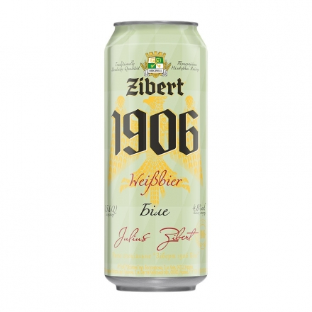 Пиво 0,5 л Зіберт 1906 Біле спеціальне нефільтроване ж/б