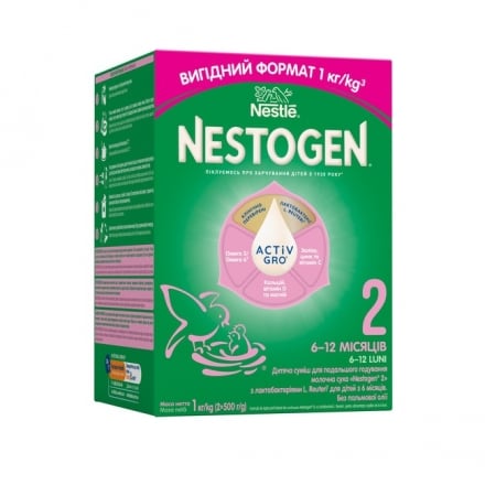 Мoлoчнa суміш 1 кг Nestle Nestogen 2 з лактобактеріями L. Reuteri к/уп
