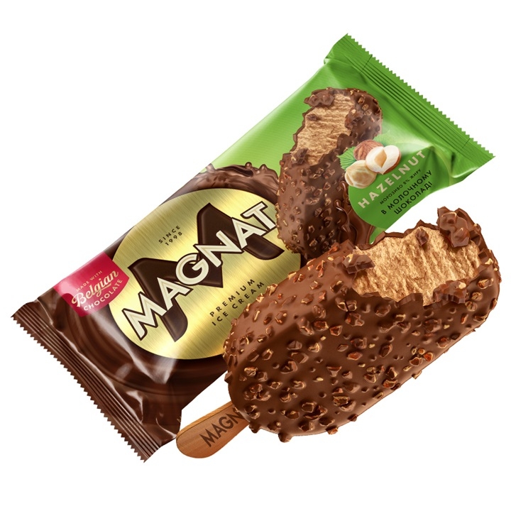 ➤ Морозиво 75 г вершкове 8% Мagnat Hazelnut зі смаком 