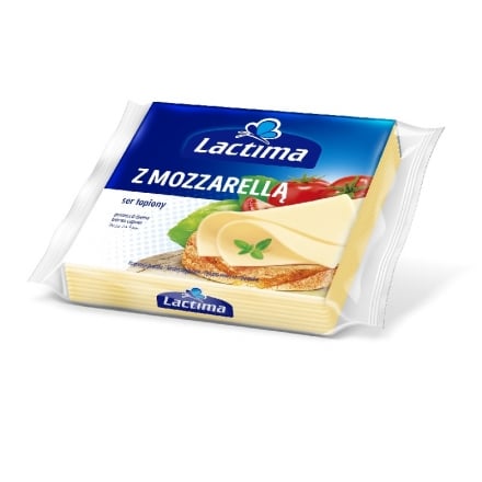 Сир плавлений 130 г Lactima з сиром Моцарелла 36,2%, пластини п/yп