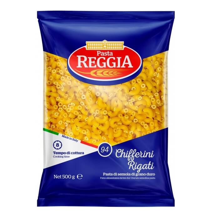 Мак. вир. 500г Pasta Reggia Ріжки рифлені