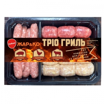Купити Сет ковбасок 640 г Глобино ЖАР&KO Тріо гриль газ/упак у АТБ Market