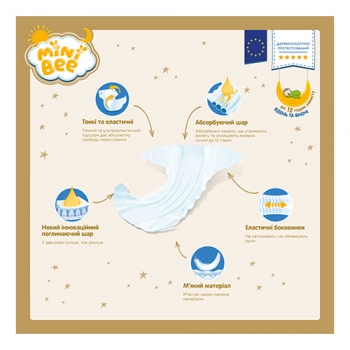 Купити Підгузки дитячі 44 шт MiniBee Maxi 7-18 кг у АТБ Market