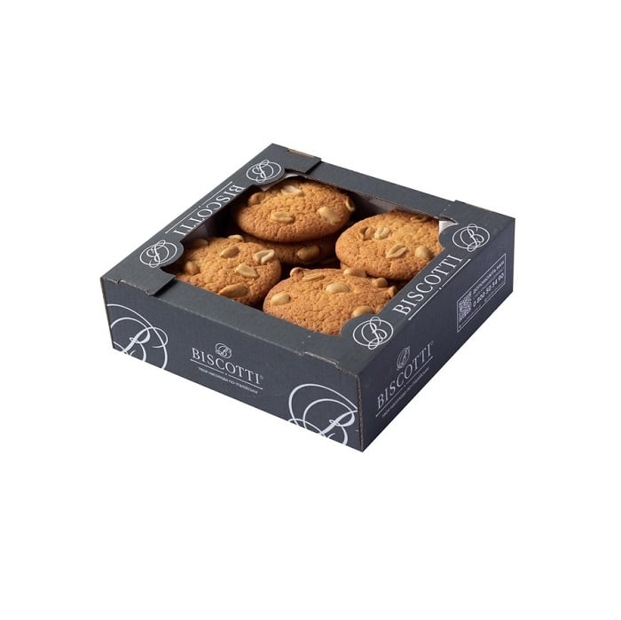 ➤ Печиво 400 г Biscotti Американське з арахісом здобне к/уп