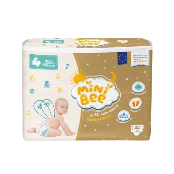Купити Підгузки дитячі 44 шт MiniBee Maxi 7-18 кг у АТБ Market