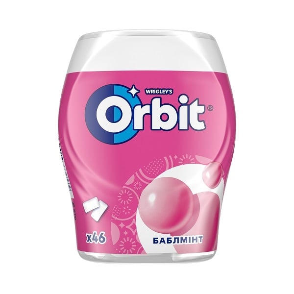 ➤ Жувальна гумка 64 г Wrigley's Orbit Bottle Bubblemint м/уп