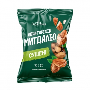 Купить Ядро миндаля 75 г Своя линия сушеные в АТБ Market