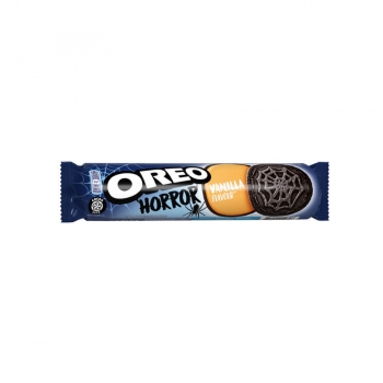 ➤ Печенье 154г Орео хэллоуин с какао и начинкой оранжевого цвета