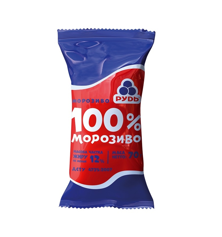 Морозиво 70г Рудь 100% морозиво