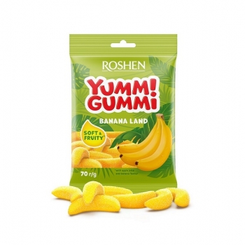 Купить Цукерки 70 г Roshen Yummi Gummi Banana Land м/уп в АТБ Market