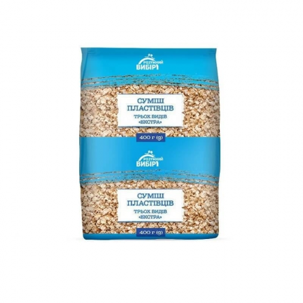 Купити Пластівці 1кг Суміш злаків Три злаки п/п мішок у АТБ Market