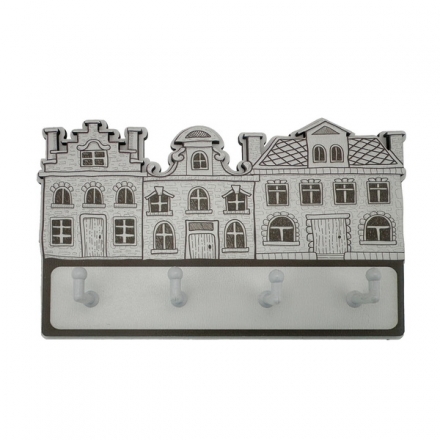 Ключниця декоративна з гачками, в асортименті