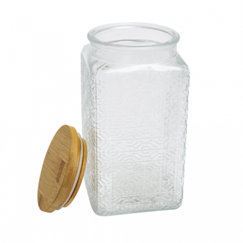 Купити Банка cкляна з бамбуковою кpишкою, 1050мл. у АТБ Market