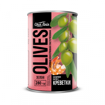 Купить Оливки 280 г Своя Линия с креветками в АТБ Market