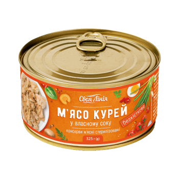 Купити Консерви 325г Своя лінія Курица у власному соку безкісткове у АТБ Market