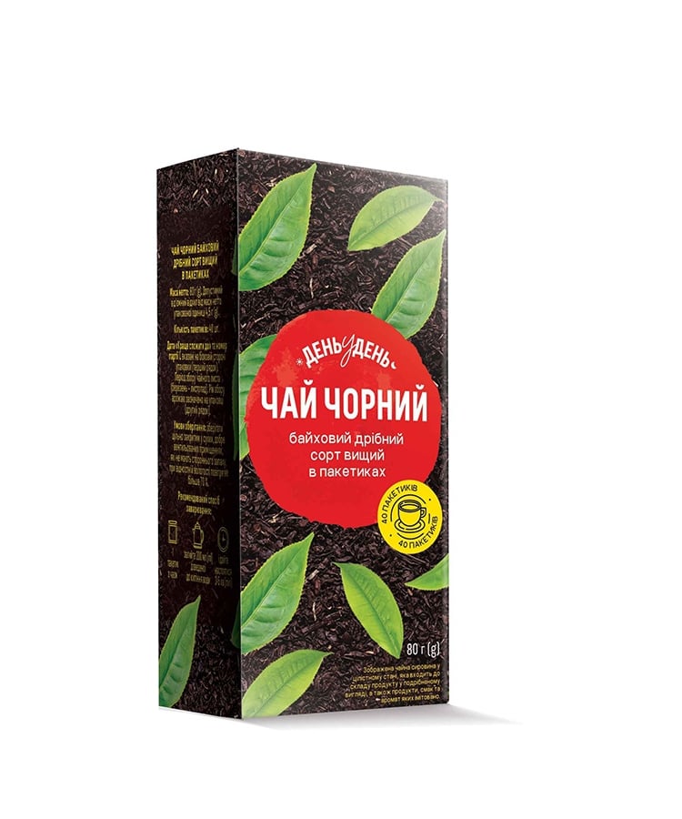 ➤ Чай (40 ф/п х 2 г) День у День чорний байховий цейлонський, к