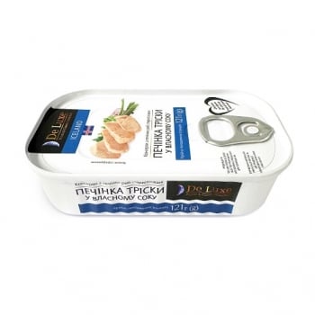 Купить Консервы 121 г De Luxe Foods & Goods Selected Печень трески Исландия в АТБ Market