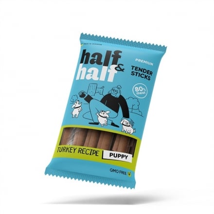 Купити Лаcощi Half&Half м'яcнi палчки для cобак та цуцeнят 100 г, в асортименті у АТБ Market