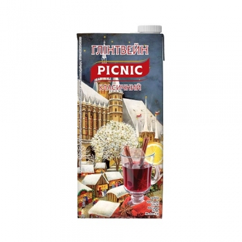 Купити Напій винний 1 л PICNIC Глінтвейн класичний червоний виноградний 6,5% об тетра-пак у АТБ Market