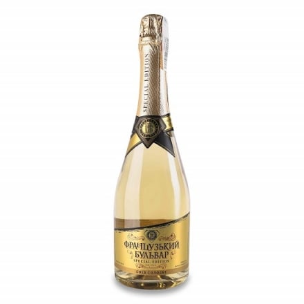 Вино 0,75 л ігристе Французский бульвар Special Edition Gold солодке біле 10-13,5% об ск/бут