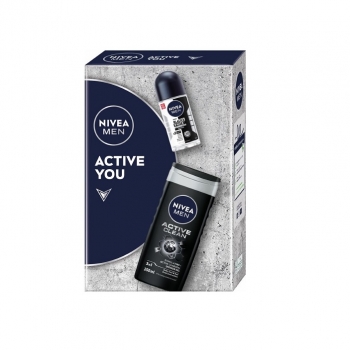 Купити Набір подарунковий 1 шт Nivea Men Active you (Гель д/душу 250мл + Антиперспірант 50мл) к/уп у АТБ Market