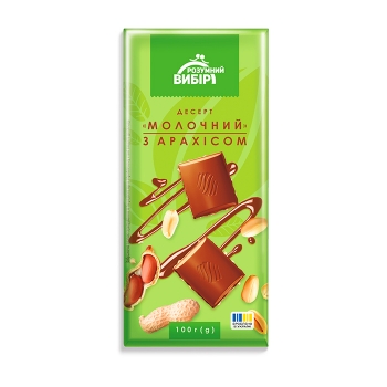Купить Десерт 100 г Разумный Выбор молочный с арахисом  в АТБ Market