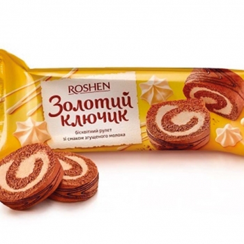Купити Рулет 180г Рошен Золотий ключик бісквітний зі смаком згyщeного молока у АТБ Market