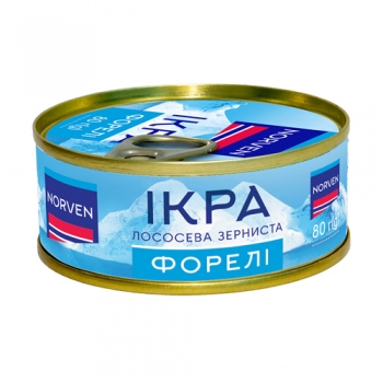 Купить Ікрa 80 г Norven лососевa форелі з/б в АТБ Market
