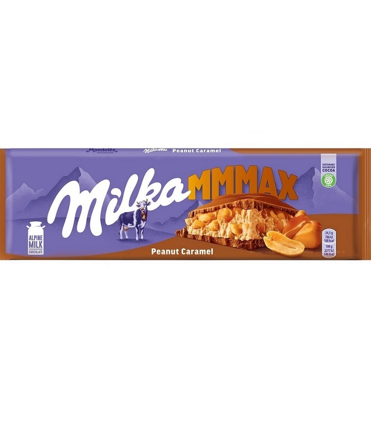➤ Шоколад 276г Milka молочний з начинкою зі смаком карамелі
