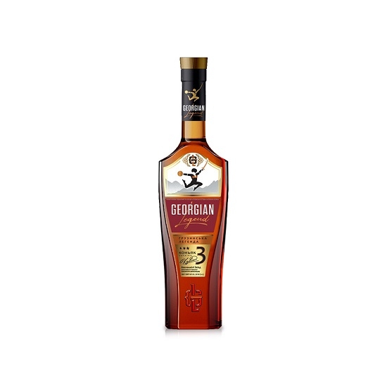 ➤ Коньяк 0,5 л GEORGIAN LEGEND три зірочки 40% об ск/пл Україна